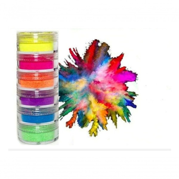 Encontraproduto.com.br - Kit C/36 Glitter Rosto Pó Neon Carnaval Fantasia