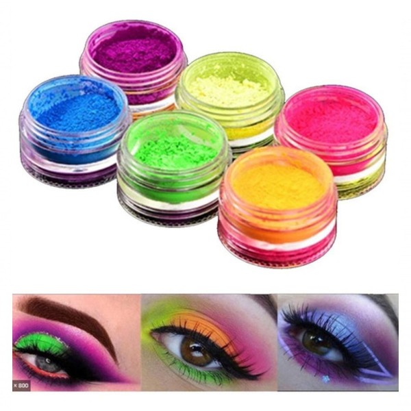 Encontraproduto.com.br - Kit C/36 Glitter Rosto Pó Neon Carnaval Fantasia