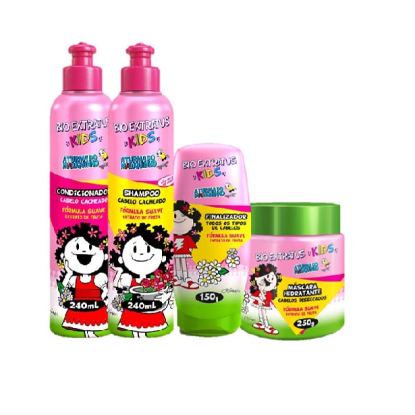 Bio Extratus Kids Cabelos Cacheados Duo 240ml Mascara 250g e Finalizador 150g