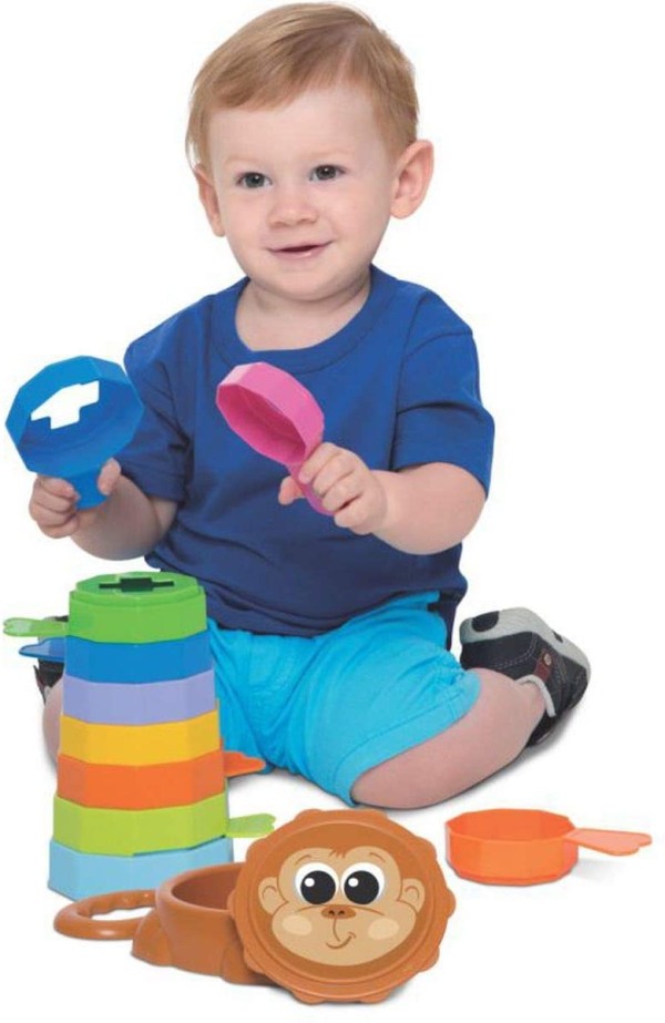 Encontraproduto.com.br - Kit de Brinquedos Educativos Cubinhos 5 em 1 + Empilha