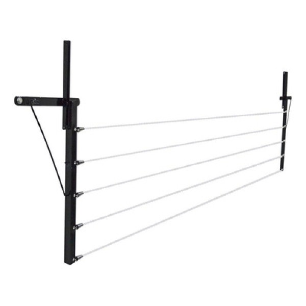 Encontraproduto.com.br - Varal De Parede/muro Com Mão Francesa Preto