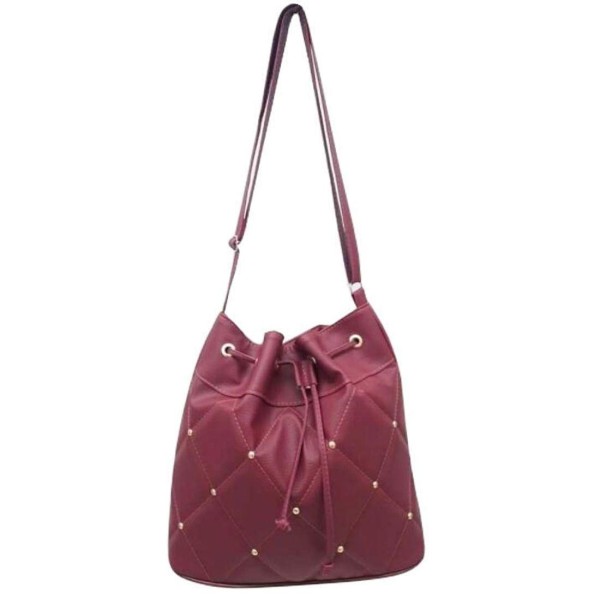Encontraproduto.com.br - Bolsa Feminina Saco Transversal Marsala