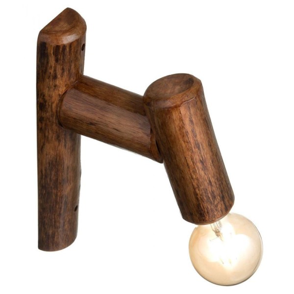 Encontraproduto.com.br - Kit 4 Arandelas Madeira Rústica