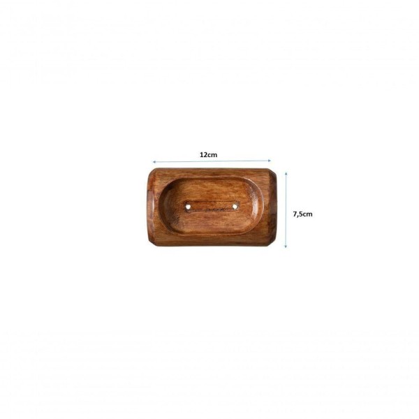 Encontraproduto.com.br - Acessórios Kit Banheiro Com 5 Peças Em Madeira Rústica