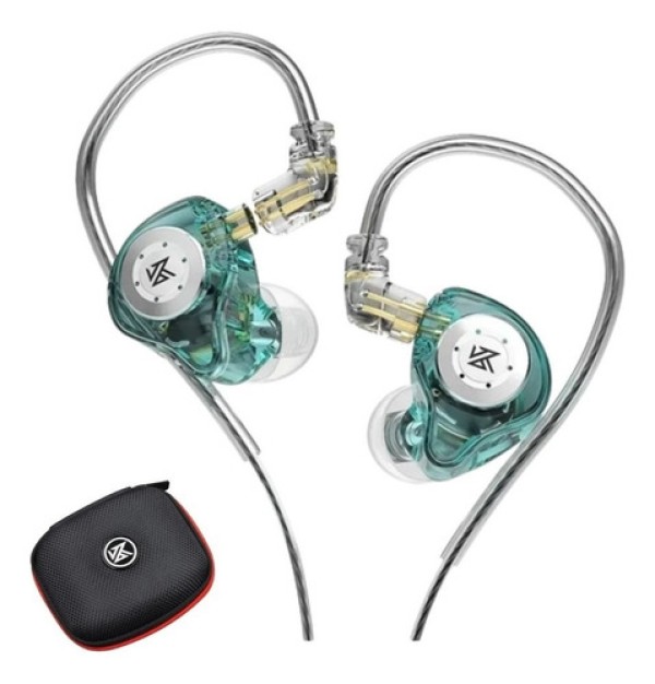 Encontraproduto.com.br - Kz Edx Pro In Ear Sem Mic+ Case Retorno De Palco Monitor Cor Verde