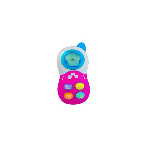 Encontraproduto.com.br - Celular Infantil de brinquedo para bebê criança telefone com luzes e som Rosa Company kids