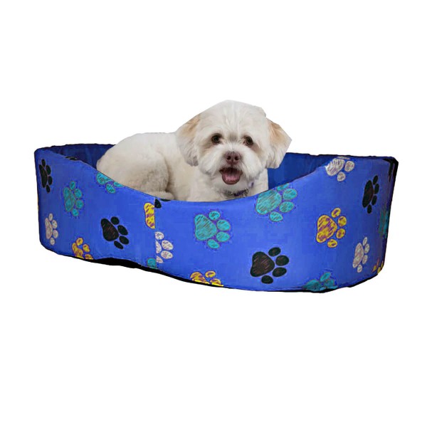 Encontraproduto.com.br - Cama Caminha para Pet Cachorro Gato Europa com Almofada Azul GG