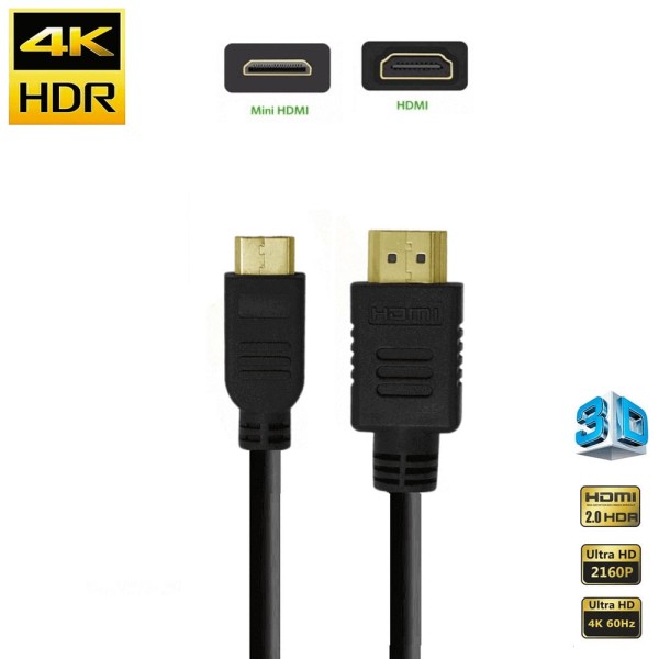 Encontraproduto.com.br - Cabo HDMI Mini Macho x Mini HDMI Macho 1.5 Metros Blindado