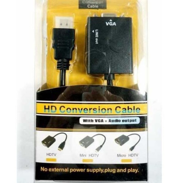 Encontraproduto.com.br - Cabo Adaptador HDMI x VGA com Áudio