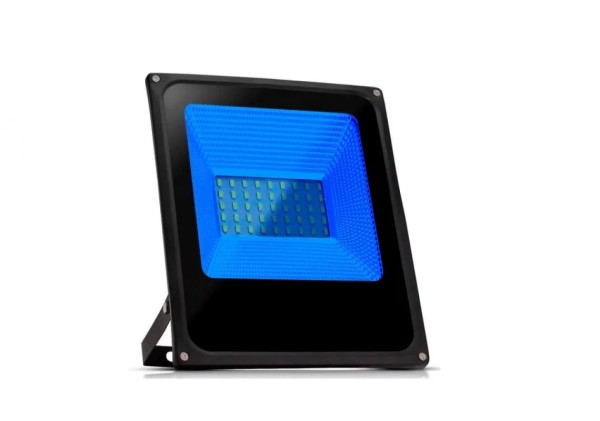 Encontraproduto.com.br - 1x Refletor De Led 10w Luz Azul Ip66 Bivolt Compacto