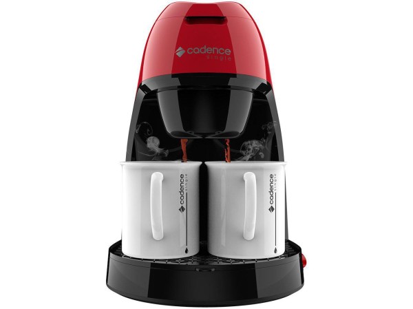 Encontraproduto.com.br - Cafeteira Elétrica Cadence Single + 2 Xícaras Vermelha 220V