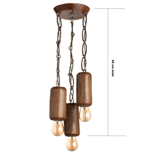 Encontraproduto.com.br - Kit com 4 Lustres Colonial 3 Lâmpadas