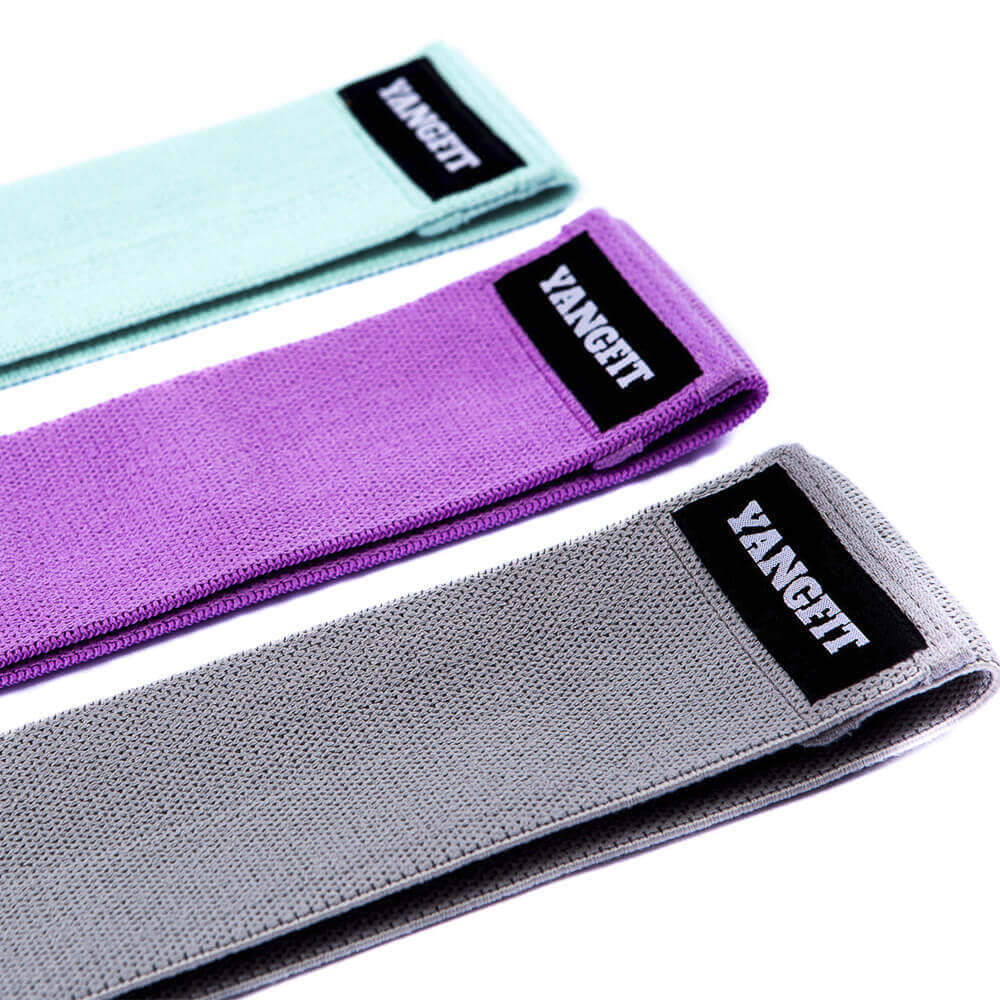 Encontraproduto.com.br - Hip Band Elástico Extensor Kit 3 Intensidades Yangfit
