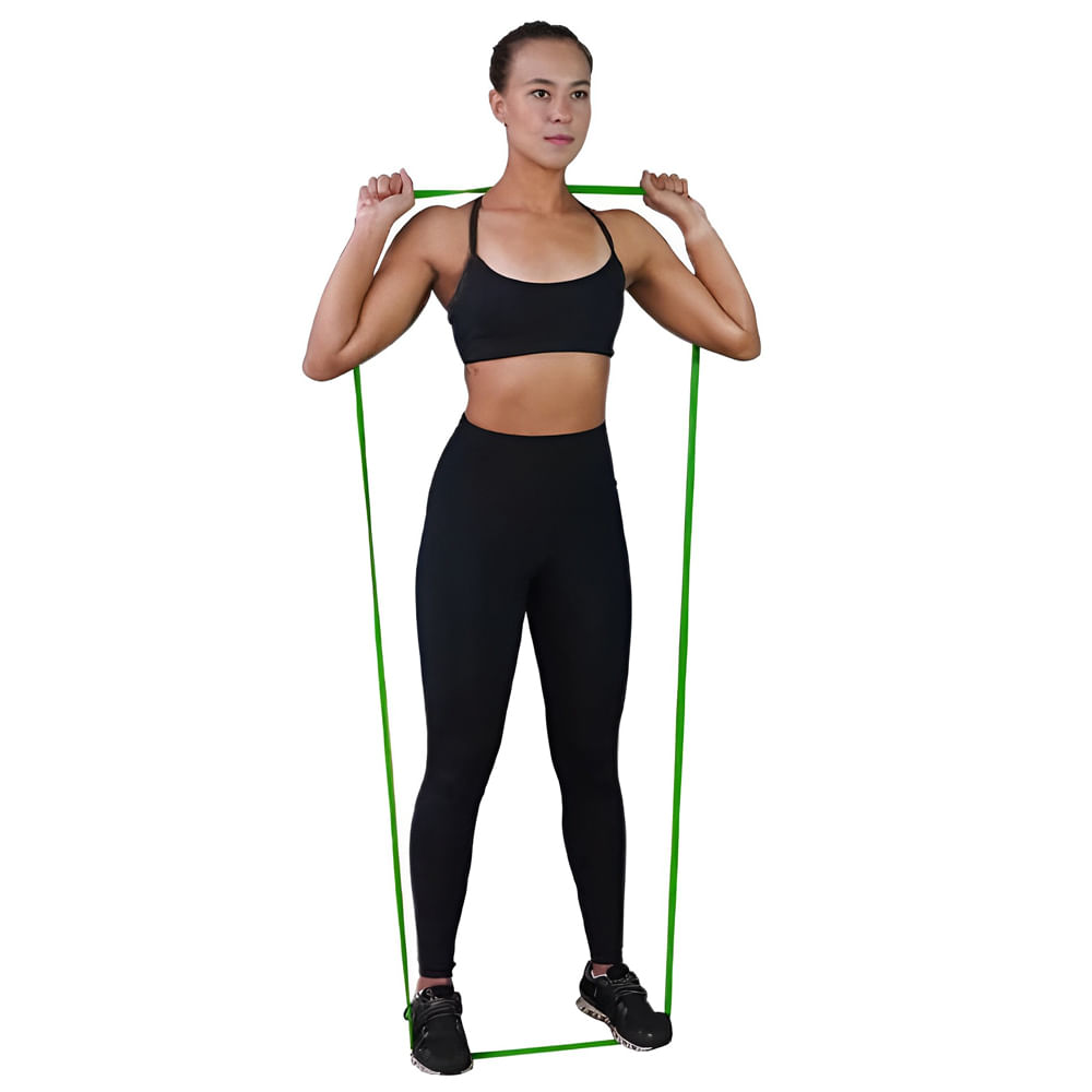 Encontraproduto.com.br - Kit Super Band Elástico Extensor Leve e Médio Yangfit