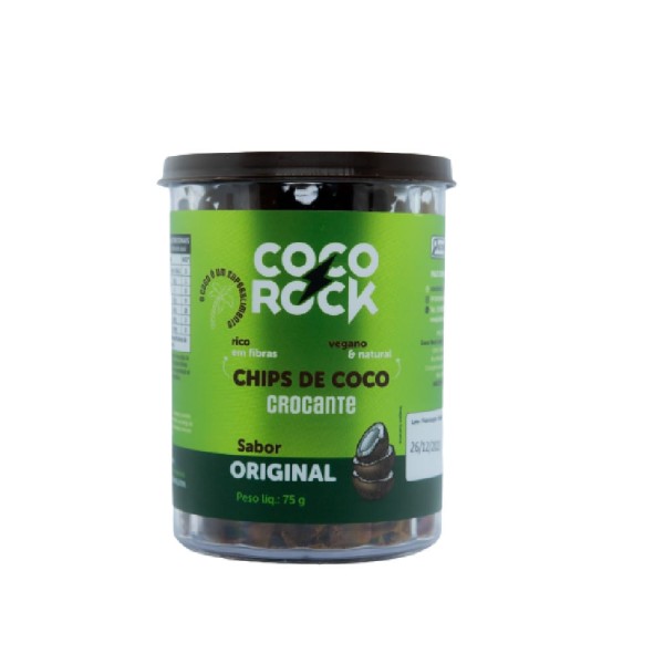 Encontraproduto.com.br - Crispy De Coco 100% Natural Tradicional Coco Rock 75 G