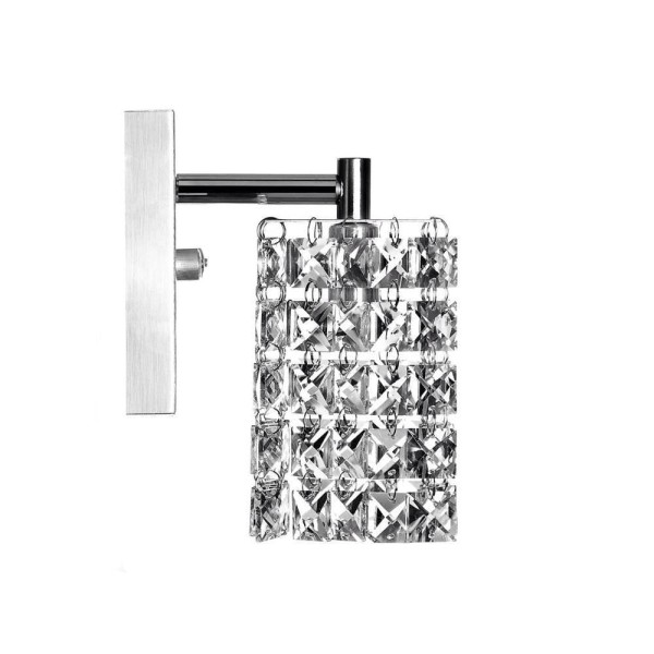 Encontraproduto.com.br - 2 X Arandela de Cristal Legitimo Clearwall com Lâmpadas 6000k