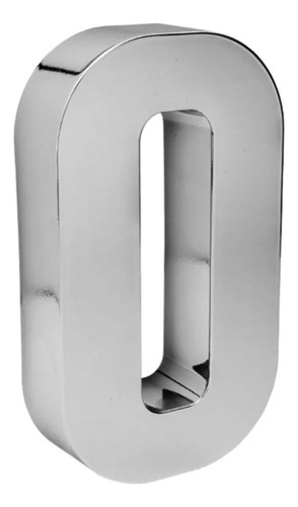 Encontraproduto.com.br - Numero Residencial Cromado 0 - Roper Plast