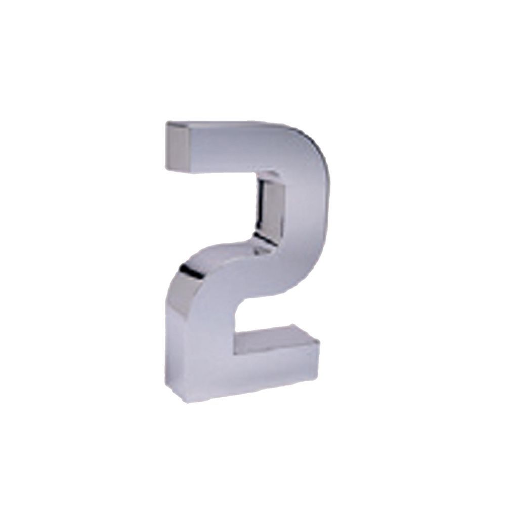 Numero Residencial Cromado - Grande Numero E Letra 2