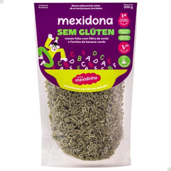 Encontraproduto.com.br - Letrinha Sem Glúten Espinafre Mexidona 300g