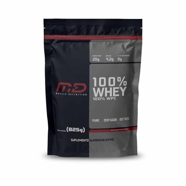 100% Whey Md 825g Refil - Muscle Definition Sabor Chocolate