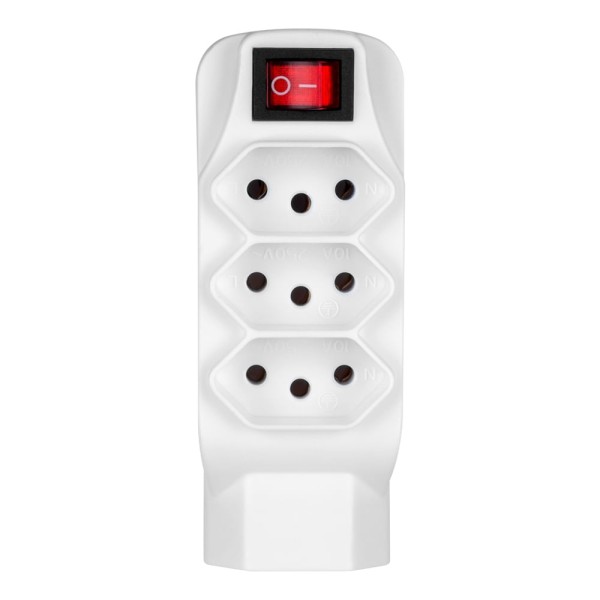 Encontraproduto.com.br - Adaptador L De Energia Novo Padrão 4 Tomadas Multi - WI246OUT [Reembalado]