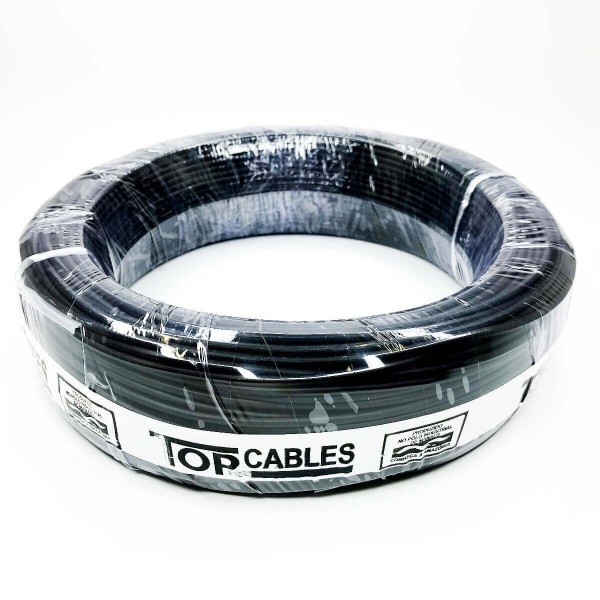 Encontraproduto.com.br - Cabo Elétrico 2,5mm Preto Top Cables 100 Metros  (MP)