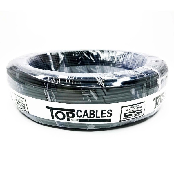 Encontraproduto.com.br - Cabo Elétrico 2,5mm Preto Top Cables 100 Metros  (MP)
