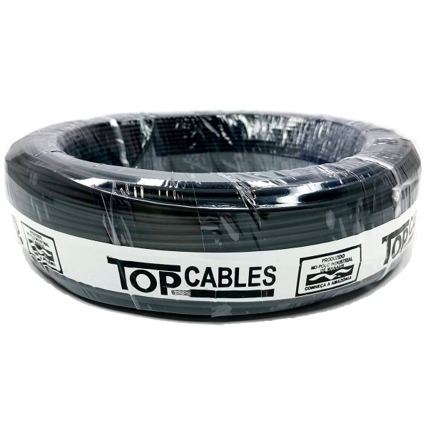 Encontraproduto.com.br - Cabo Elétrico 4mm 100 Metros Top Cables Preto (MP)