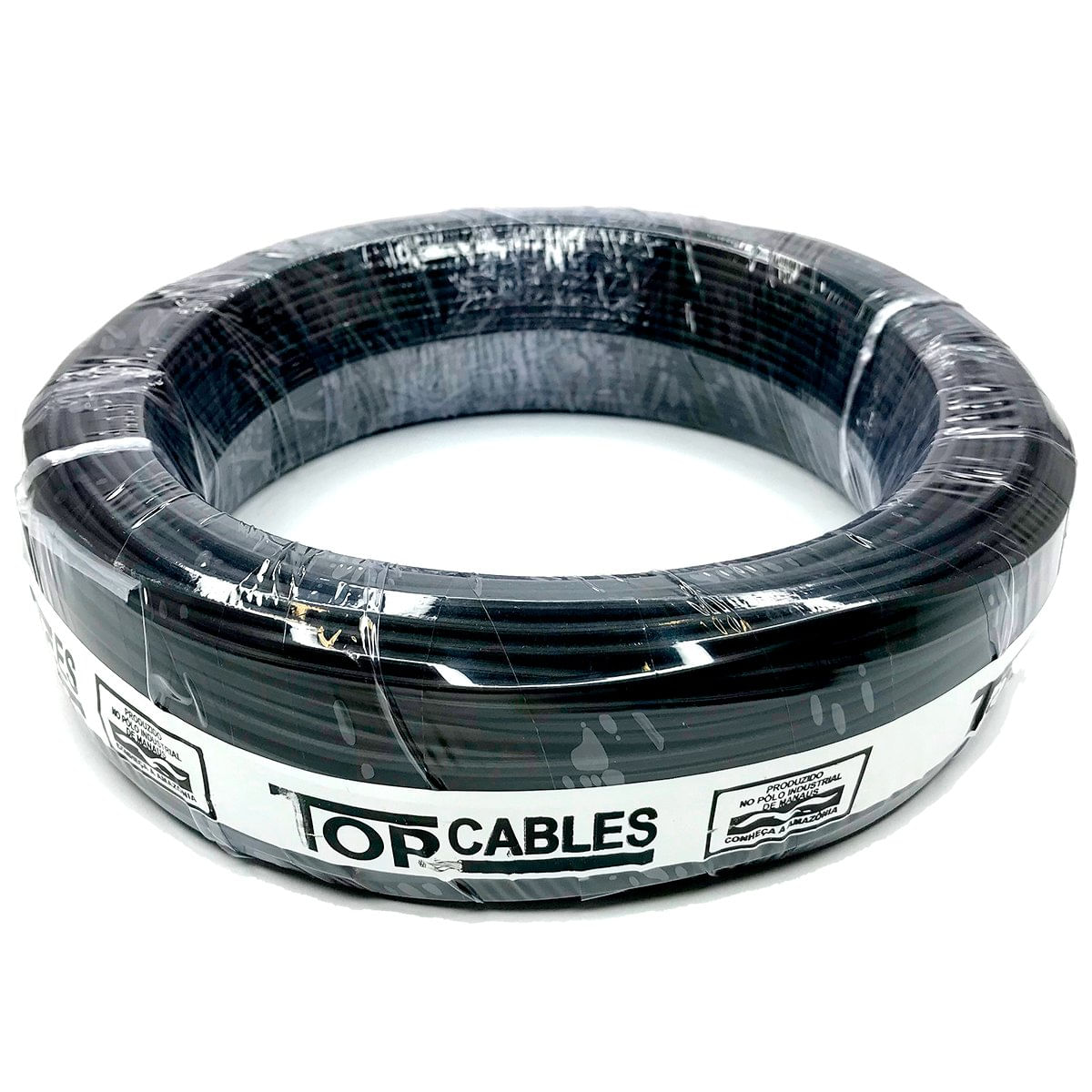 Encontraproduto.com.br - Cabo Elétrico 4mm 100 Metros Top Cables Preto (MP)