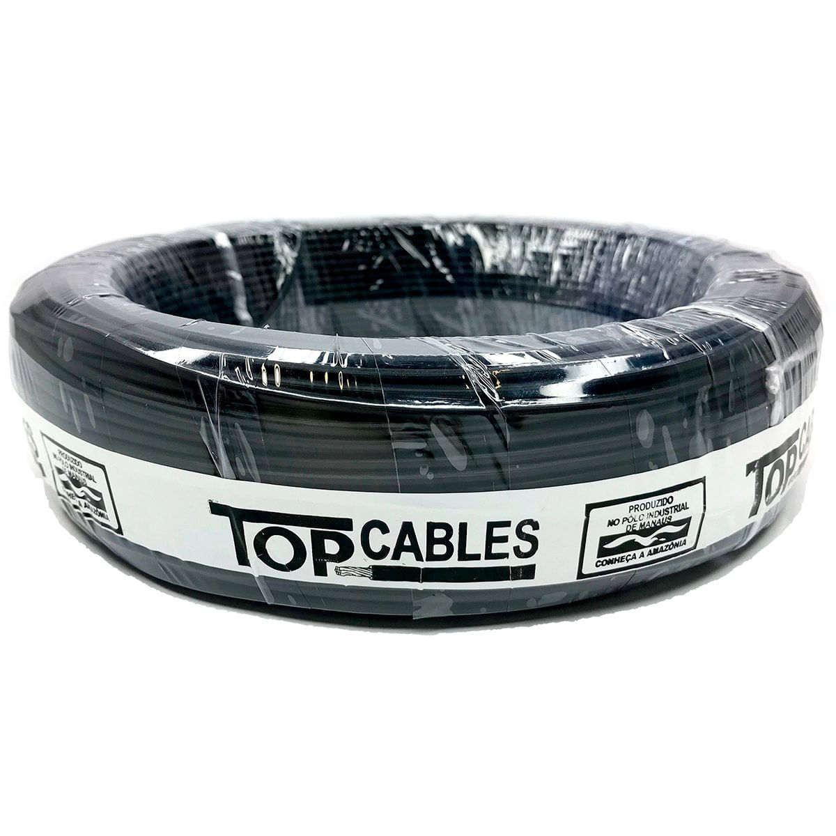 Encontraproduto.com.br - Cabo Elétrico 4mm 100 Metros Top Cables Preto (MP)