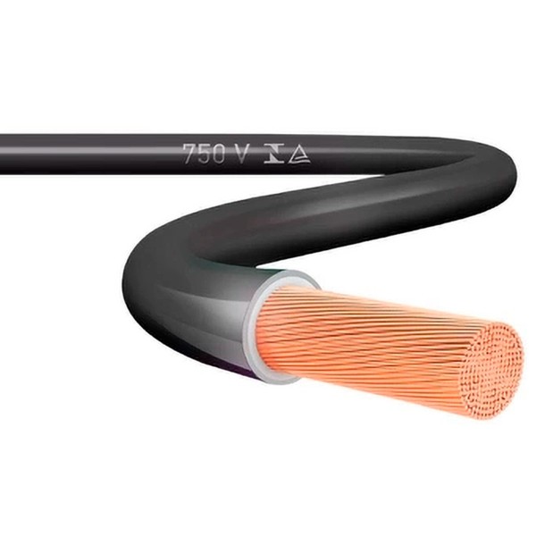 Cabo Elétrico 4mm 50 Metros Top Cables Preto (MP)