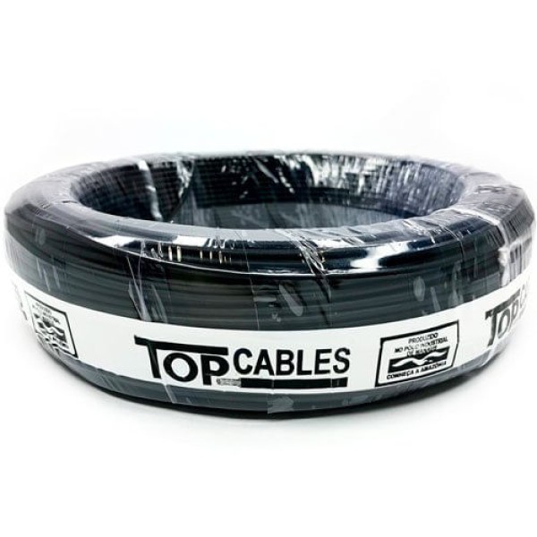 Encontraproduto.com.br - Cabo Elétrico 6mm Peça Com 50 Metros Top Cables Preto (MP)