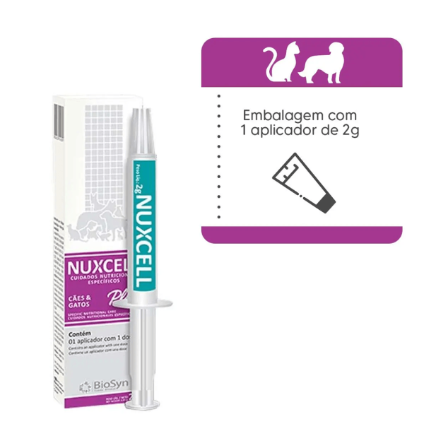 Encontraproduto.com.br - Suplemento Nuxcell Plus para Cães e Gatos 2gr
