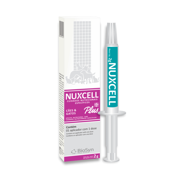 Encontraproduto.com.br - Suplemento Nuxcell Plus para Cães e Gatos 2gr
