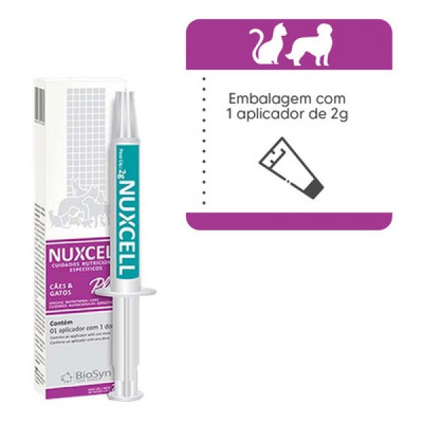 Encontraproduto.com.br - Suplemento Nuxcell Plus para Cães e Gatos 2gr