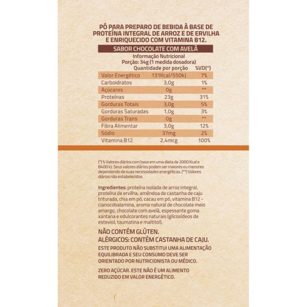 Encontraproduto.com.br - Vegan Chocolate com Avelã True Source 418g
