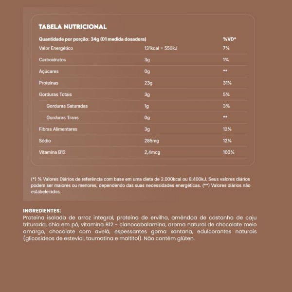 Encontraproduto.com.br - Vegan Chocolate com Avelã True Source 418g