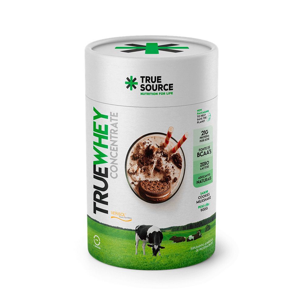 Encontraproduto.com.br - True Whey Concentrate Zero Lactose Cookies Milkshake 900g True Source