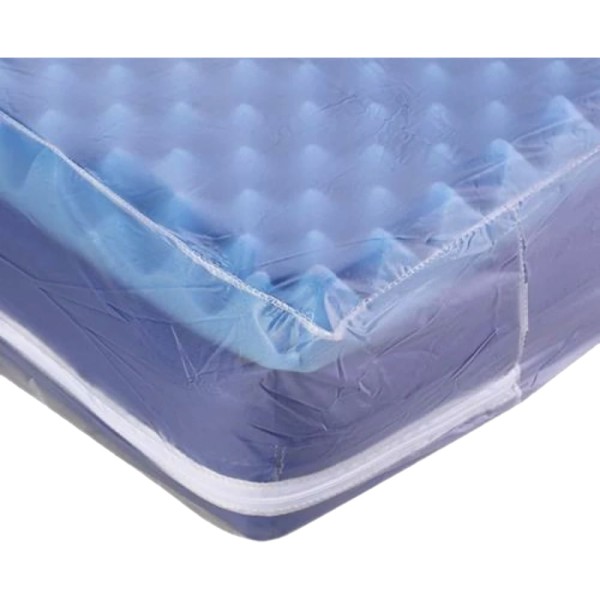 Encontraproduto.com.br - Lençol PVC Solteiro TC Fraldas Transparente Zíper 190X90X25cm - unidade