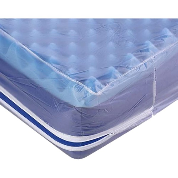 Encontraproduto.com.br - Lençol PVC Solteiro TC Fraldas Transparente Zíper 190X90X25cm - unidade
