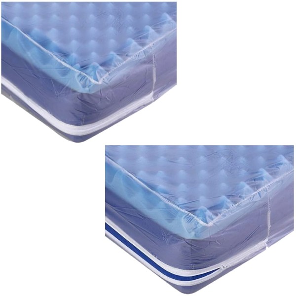 Encontraproduto.com.br - Lençol PVC Solteiro TC Fraldas Transparente Zíper 190X90X25cm - unidade