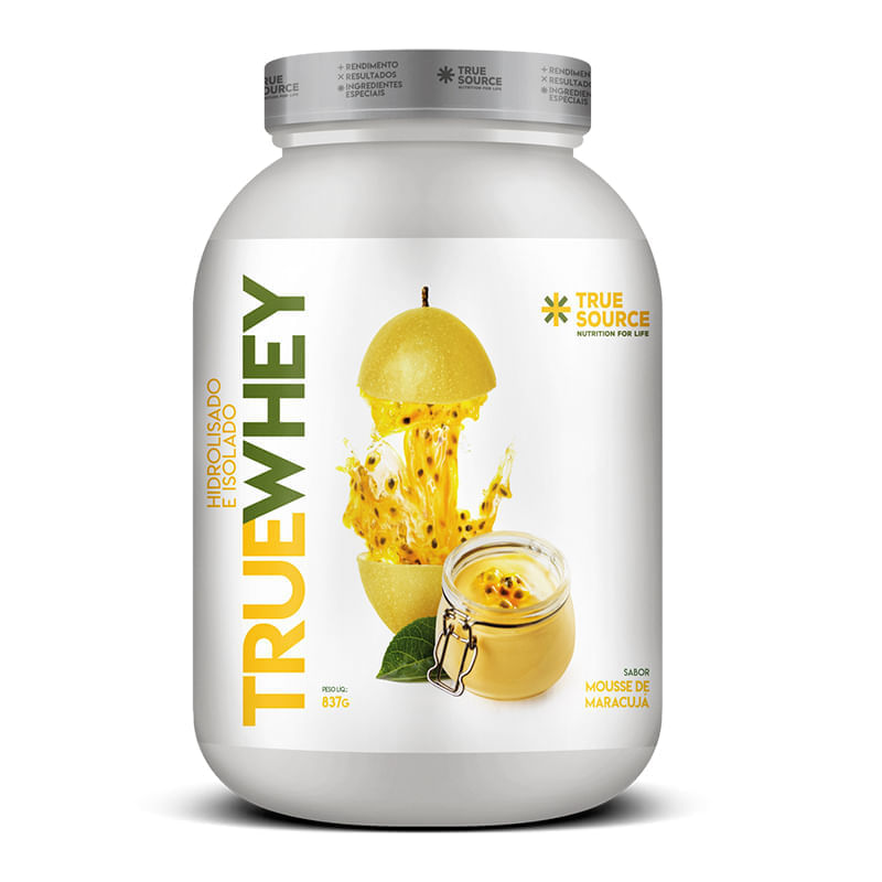 Encontraproduto.com.br - True Whey Hidrolisado e Isolado Mousse de Maracujá 837g True Source