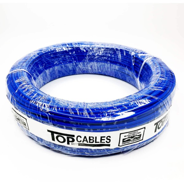 Encontraproduto.com.br - Cabo Elétrico Top Cables 1,5mm Azul Peça Com 50 Metros (MP)