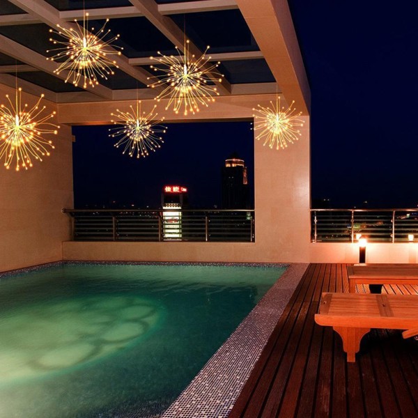 Encontraproduto.com.br - Luminária Estilo Fogos de Artifício Luz De Fada  - 120 Leds a Pilha e USB