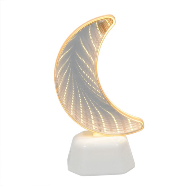 Luminária de Mesa LED Espelhado - Modelo Lua - Amarelo
