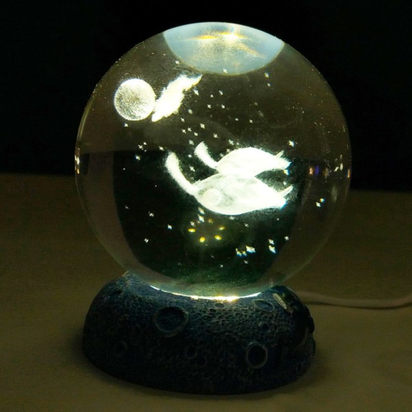 Encontraproduto.com.br - Luminária de Mesa 3D LED Tartaruga Usb 8cm