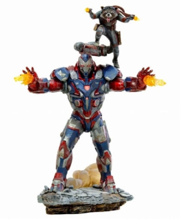 Encontraproduto.com.br - Iron Patriot & Rocket - Avengers: Endgame - Bds Art Scale 1/10 - Iron Studios