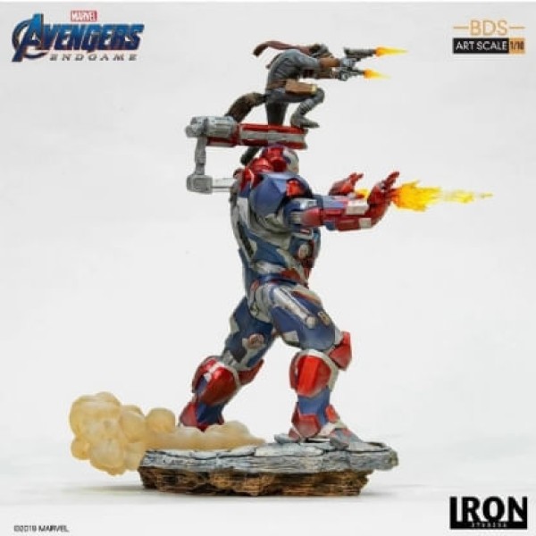 Encontraproduto.com.br - Iron Patriot & Rocket - Avengers: Endgame - Bds Art Scale 1/10 - Iron Studios
