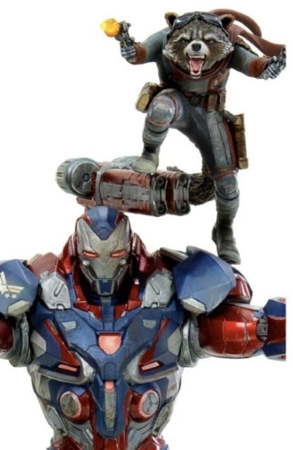 Encontraproduto.com.br - Iron Patriot & Rocket - Avengers: Endgame - Bds Art Scale 1/10 - Iron Studios