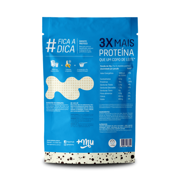 Encontraproduto.com.br - Whey Concentrado +Mu - Cookies’n Cream - Refil